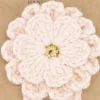Clip crochet flor doble
