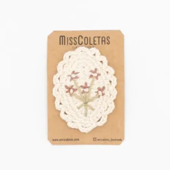 Clip crochet flores vintage bordado