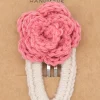 Clip crochet rosa