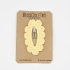 Clip forrado crochet amarillo
