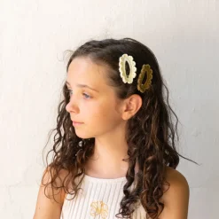 Clip forrado crochet blanco