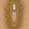 Clip forrado crochet verde kaki
