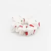 Coletero scrunchie blanco manzanas