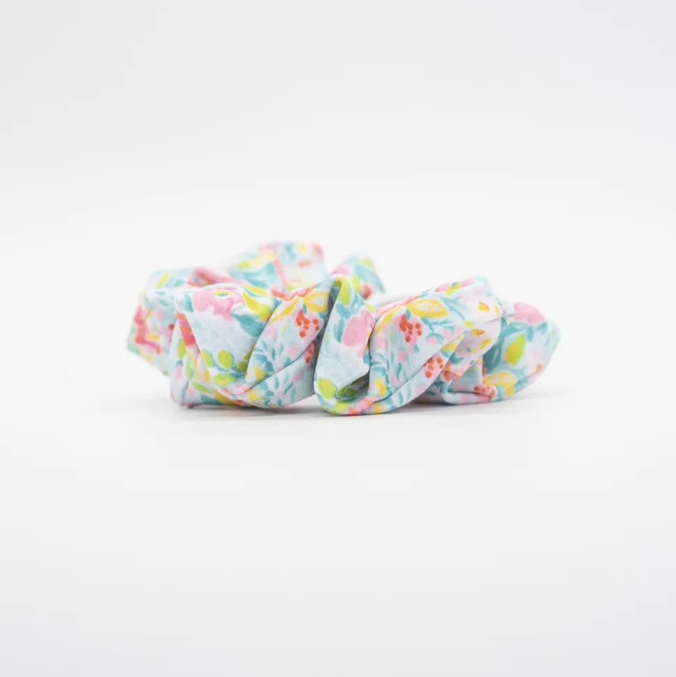 Coletero scrunchie de baño flores tropical