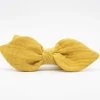 Coletero scrunchie lazo amarillo ocre rústico