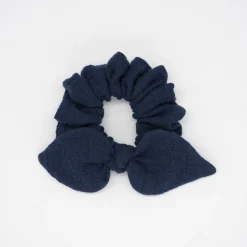 Coletero scrunchie lazo azul marino