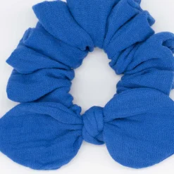 Coletero scrunchie lazo azulón