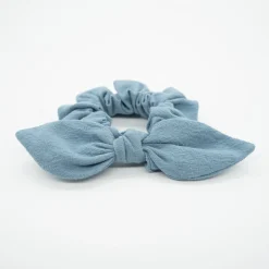 Coletero scrunchie lazo azul sombra rústico