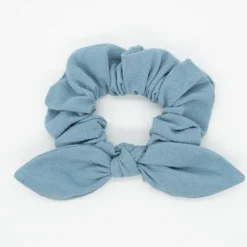 Coletero scrunchie lazo azul sombra rústico