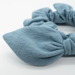 Coletero scrunchie lazo azul sombra rústico