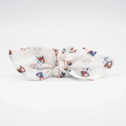Coletero scrunchie lazo blanco beach