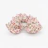 Coletero scrunchie lazo estampado flores