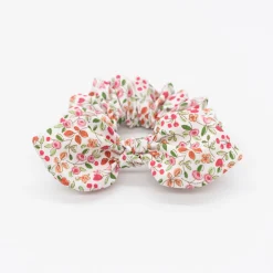 Coletero scrunchie lazo estampado flores