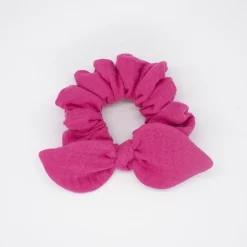 Coletero scrunchie lazo fucsia