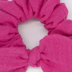 Coletero scrunchie lazo fucsia