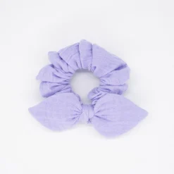 Coletero scrunchie lazo malva