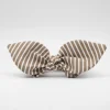 Coletero scrunchie lazo marrón rayas