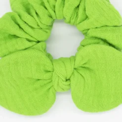 Coletero scrunchie lazo verde flúor
