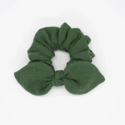 Coletero scrunchie lazo verde oscuro