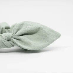 Coletero scrunchie lazo verde rústico