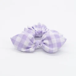 Coletero scrunchie lazo vichy malva