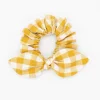 Coletero scrunchie lazo vichy amarillo ocre