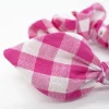 Coletero scrunchie lazo vichy fucsia
