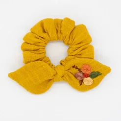 Coletero scrunchie rústico bordado