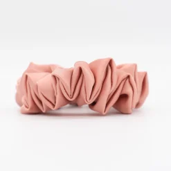 Coletero scrunchie satén rosa
