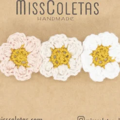 Diadema bebé flores crochet
