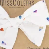Diadema bebé lazo corazones