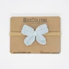 Diadema bebé lazo crochet azul celeste