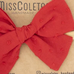 Diadema bebé lazo rojo plumeti