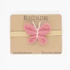 Diadema bebé mariposa crochet rosa