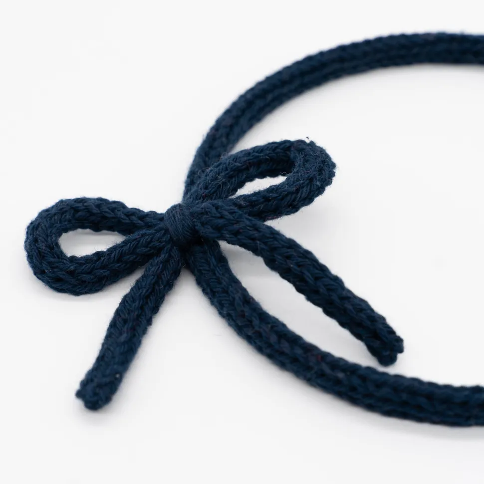 Diadema cordón crochet azul marino