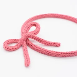 Diadema cordón crochet rosa