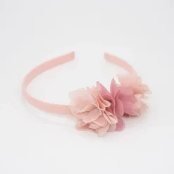 Diadema flor combinada rosa