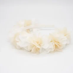 Diadema flores blanca combinada