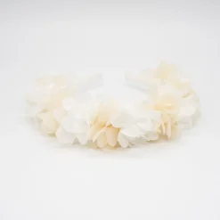 Diadema flores blanca combinada