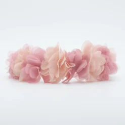 Diadema flores combinada rosa