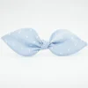 Diadema lazo azul celeste plumeti hecha a mano