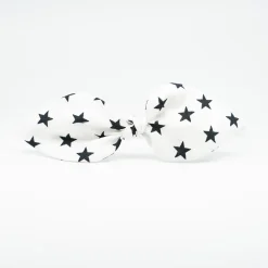 Diadema lazo blanca estrellas hecho a mano