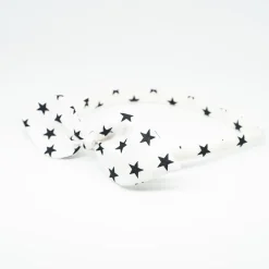 Diadema lazo blanca estrellas hecho a mano