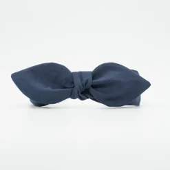 Diadema lazo chloé azul marino hecha a mano