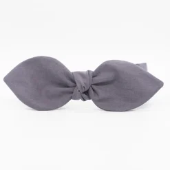 Diadema lazo chloé gris antracita hecho a mano