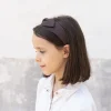 Diadema lazo chloé marrón chocolate hecha a mano