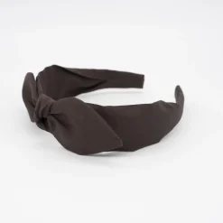 Diadema lazo chloé marrón chocolate hecha a mano