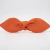 Diadema lazo chloé naranja hecha a mano