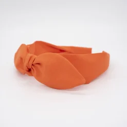 Diadema lazo chloé naranja hecha a mano