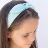 Diadema lazo chloé topos verde mint hecha a mano